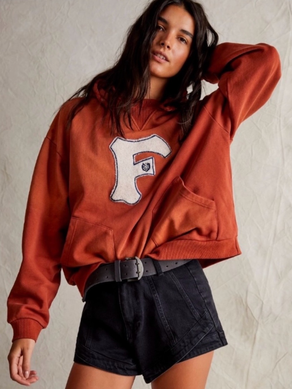 NWOT Found Faded F Hoodie Style 86812849 Vintage Red size XS